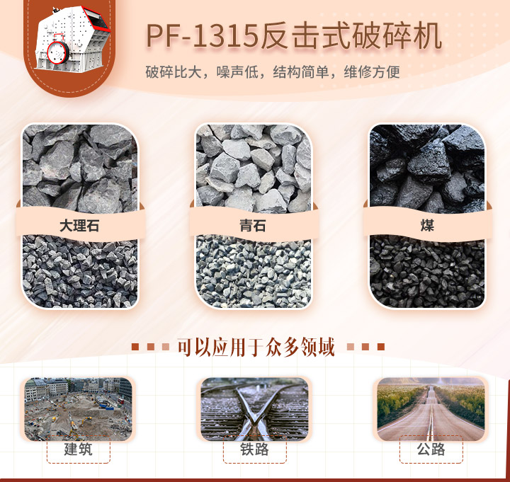 PF-1315反击式破碎机应用范围