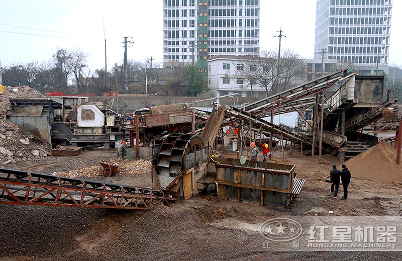 建筑垃圾处理厂现场